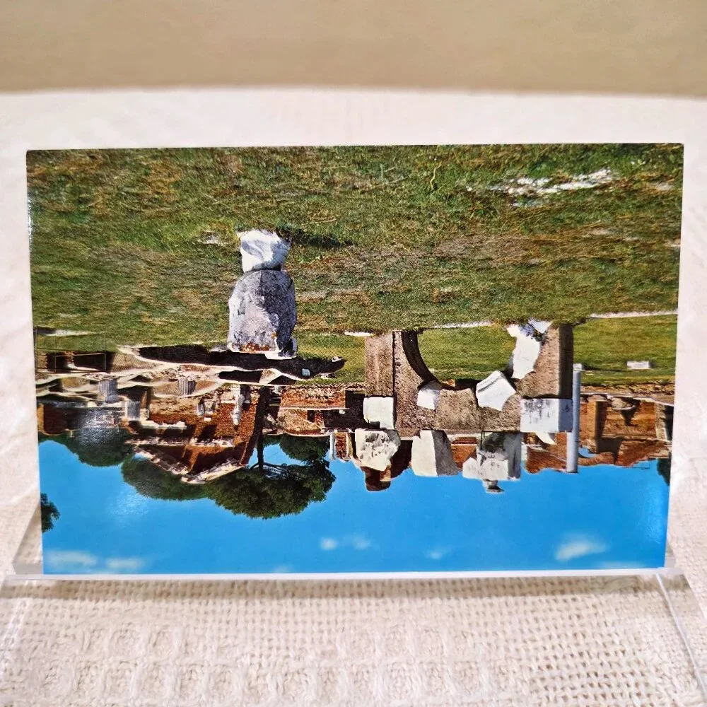 Vintage 1960's Ostia Antica Scavi Remains Basilica Italy Italian Postcard Unp